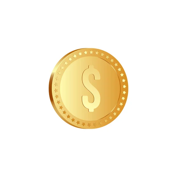 Золотая металлическая монета . — стоковый вектор