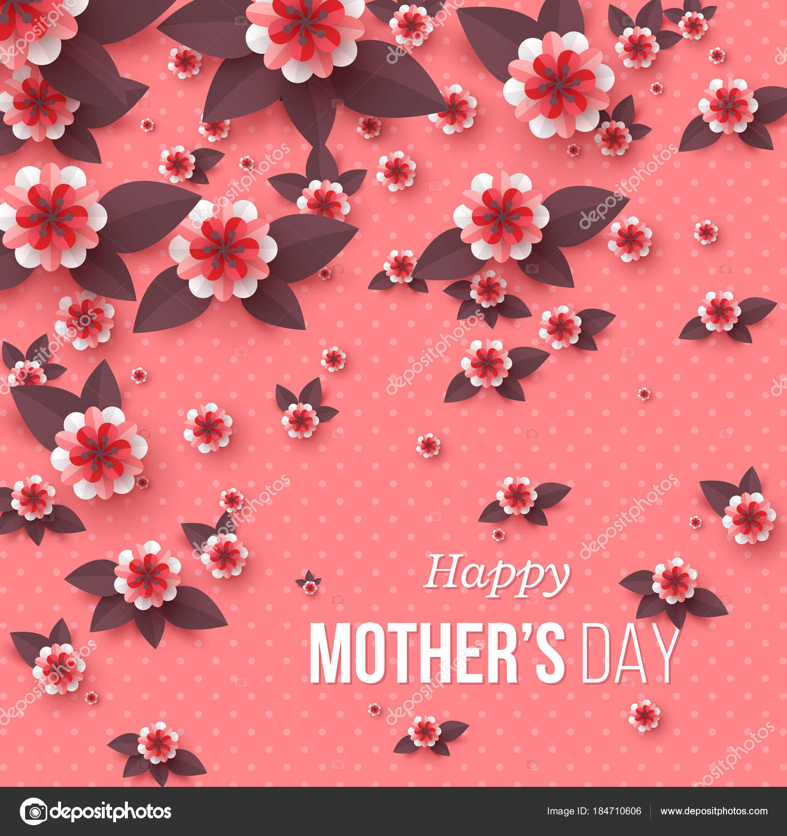 Carte De Voeux Joyeuse Fete Des Meres Image Vectorielle Par Ludasikm79 Gmail Com C Illustration