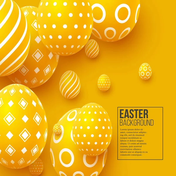 Streszczenie tło Wielkanoc żółty. — Wektor stockowy