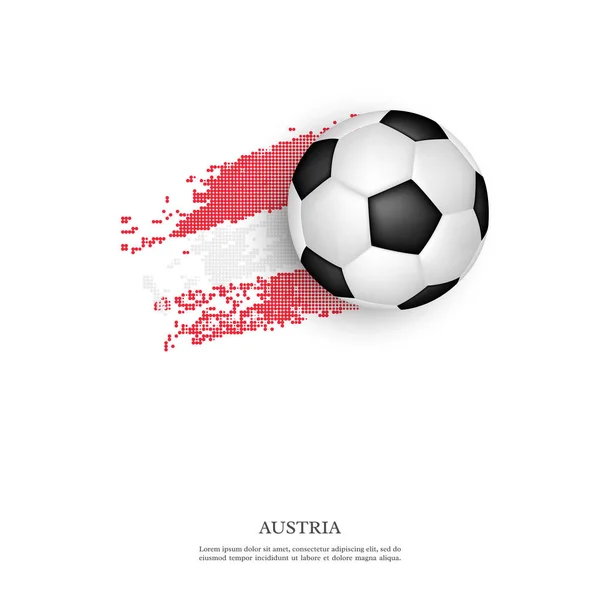 Fotball på Østerrikes flagg . – stockvektor