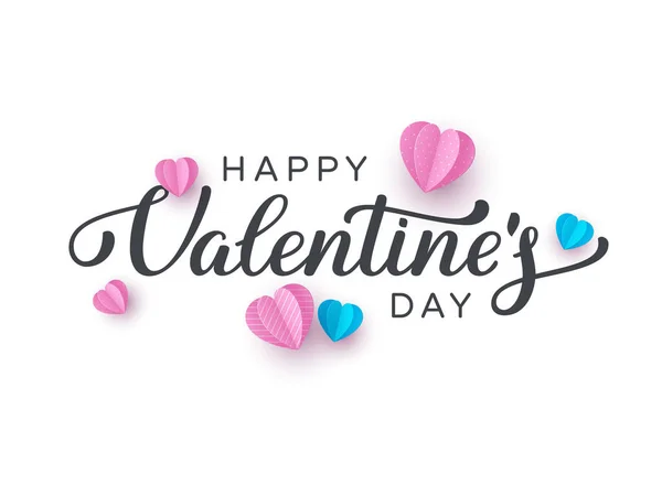 Happy Valentines day typography banner. — Stock Vector