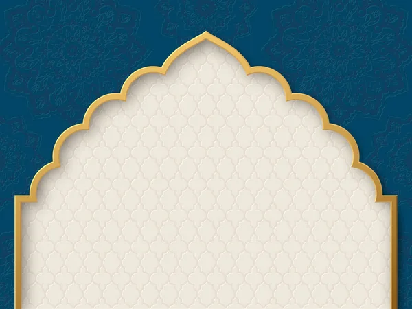 Vektör çerçeve Hint, arabesk motifi ile süsleme.