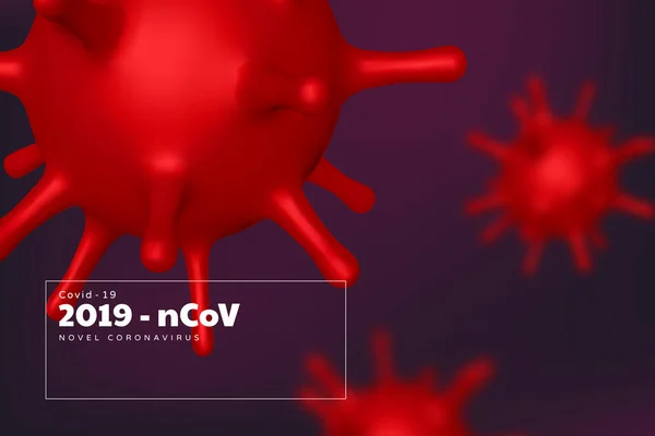 Coronavirus Hintergrund, Virenstamm von Mers-Cov — Stockvektor
