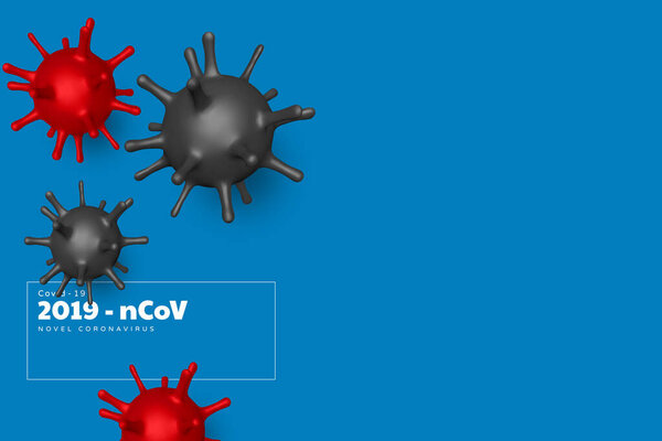 Coronavirus background, virus strain of MERS-Cov — Stock Vector