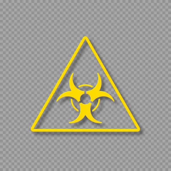 Vektorns varningssymbol för biologisk fara. — Stock vektor
