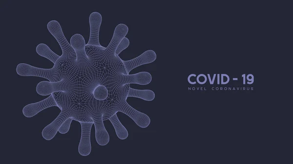Coronavirus, virus Covid-19 berbahaya. - Stok Vektor
