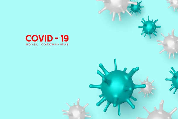 Coronavirus, virus peligroso de Covid-19 . — Vector de stock