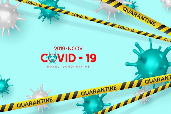 Bannière de quarantaine pour coronavirus . — Image vectorielle