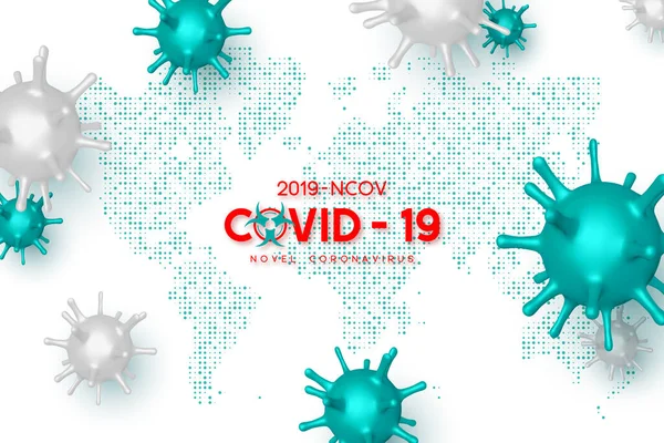 Coronavirus, concepto de virus peligroso Covid-19 . — Vector de stock