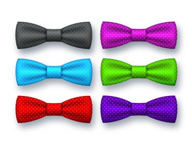 Gerçekçi papyon koleksiyonu.