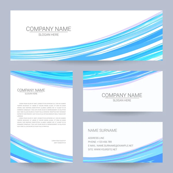 Kurumsal kimlik mavi şablonu
