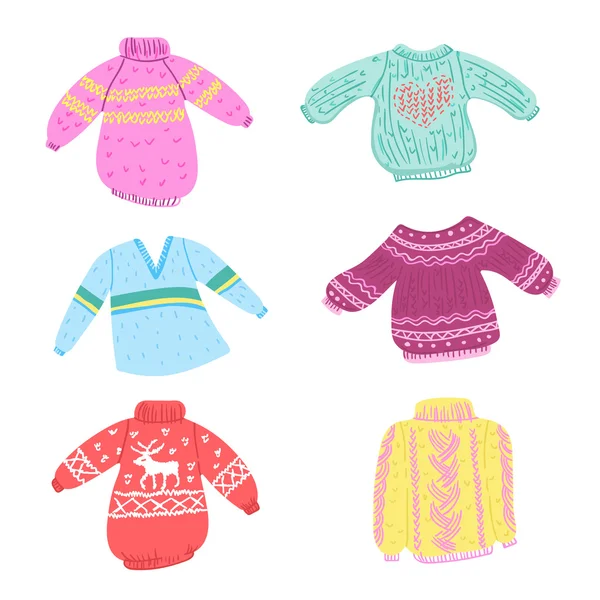 Suéter conjunto garabato — Archivo Imágenes Vectoriales