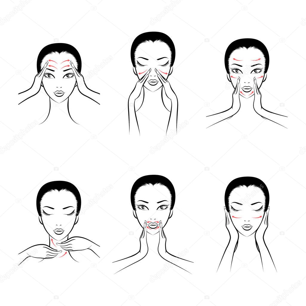 massage lines on woman face