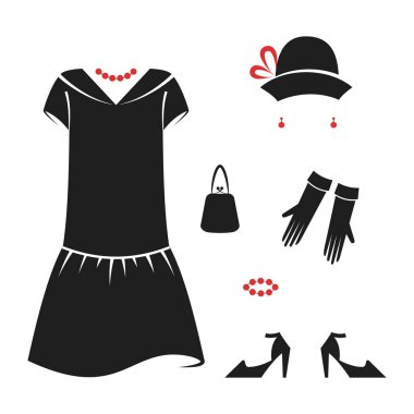 Kadınların rahat kıyafetler 1920'lerin kümesi