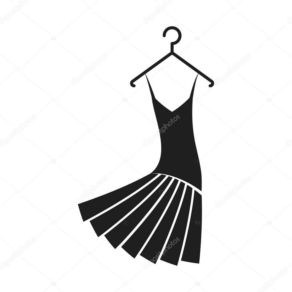 ball gown black on a hanger