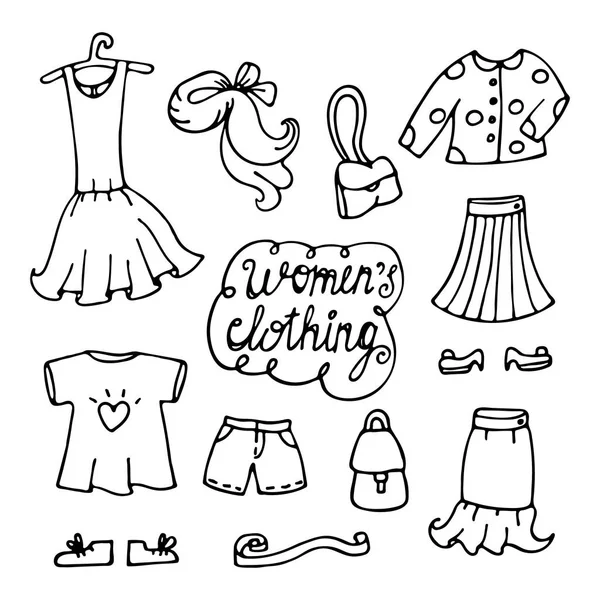 Vettore di abbigliamento femminile — Vettoriale Stock