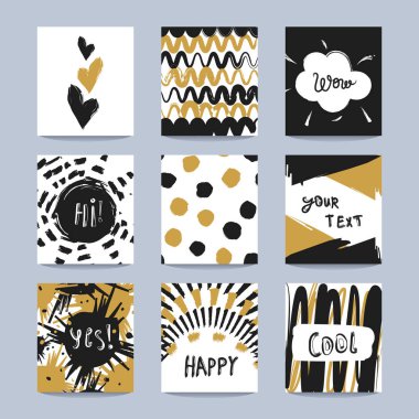 el ilanı soyut siyah ve altın ile vektör