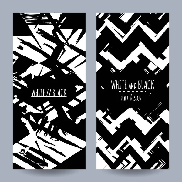 Folleto con vector negro abstracto — Vector de stock