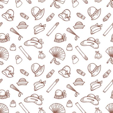 vintage tarzı desen sorunsuz kadında aksesuarları