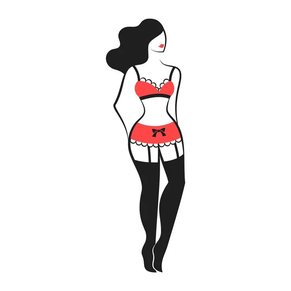 Woman in a lingerie — Stock Vector