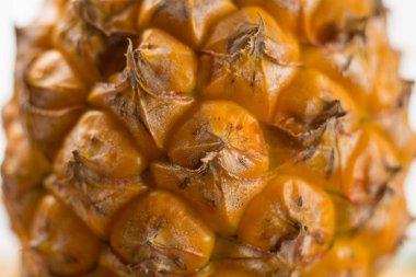 Olgun sulu taze bebek ananas doku makro yakın çekim