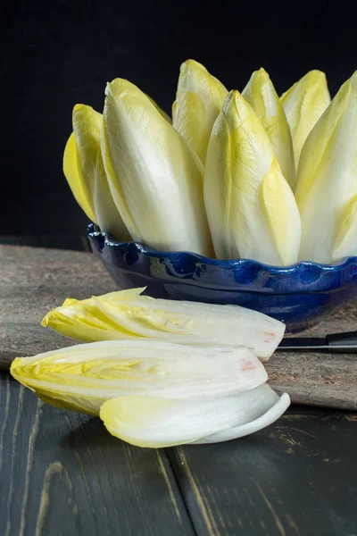 Ensalada Achicoria Witloof Fresca Saludable Plato Menú Dietético — Foto de Stock