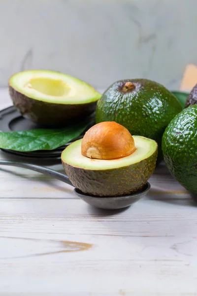 Groene Verse Avocado Uit Biologische Avocado Plantage Gezonde Voeding — Stockfoto