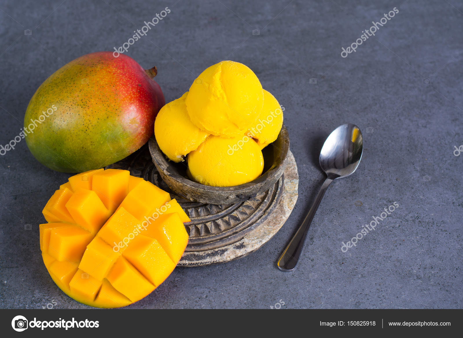 Mango Ice Cream Sorbet With Mint Leaves And Mango Fruit In Black Stock Photo Image By C Foto Pixel Web De Mango Ice Cream Sorbet With Mint Leaves And Mango Fruit In Black Stock Photo Image By C Foto Pixel Web De