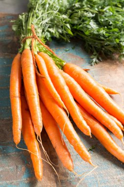 Bahçeden taze grup havuç