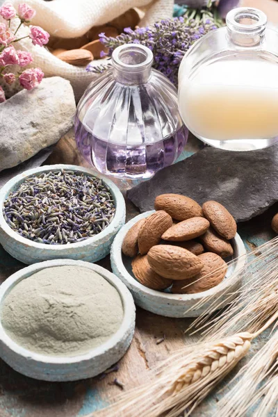 Doğa kozmetik, temel yağlar ile el yapımı hazırlama ve bir