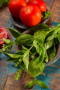 Yemek için-en iyi Akdeniz bitki yeşil taze fesleğen 