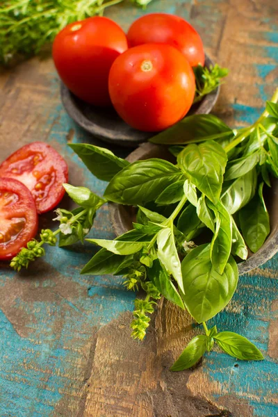 Best Mediterranean Herb Cooking Fresh Green Basil Sweet Strong Aroma — Stock Photo, Image