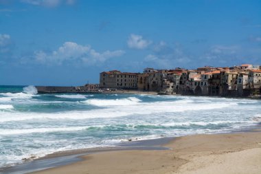 Turistik ve tatil kasaba Cefalu, Sicilya Sicilya inci