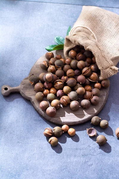 Nueces Macadamia Australianas Cosecha Fresca Sin Pelar Cerca — Foto de Stock