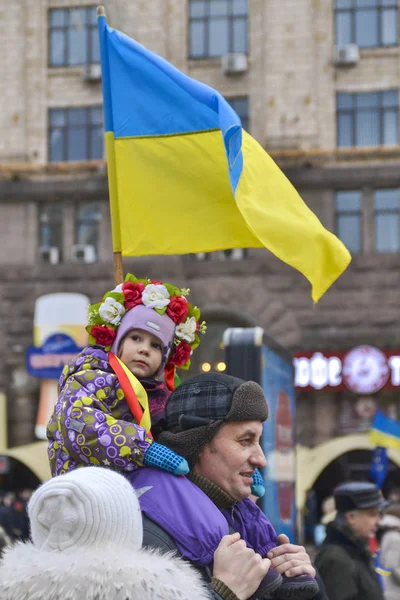 Revolução Euromaidan em Kiev 2013-2014 — Fotografia de Stock