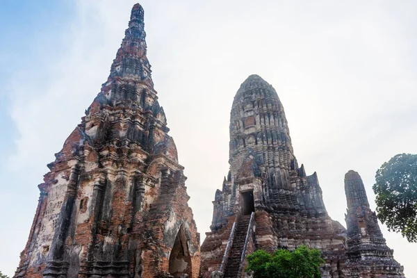 Hermosa Vista Del Templo Wat Chaiwattanaram Ayutthaya Tailandia — Foto de Stock