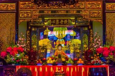 MALACCA, MALAYSIA, 29 Eylül 2019: Çin Konfüçyüs Tapınağı