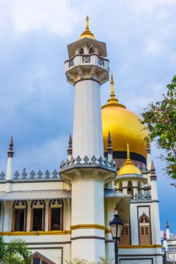 Singapur 'un İslami Bölgesi Camii manzarası
