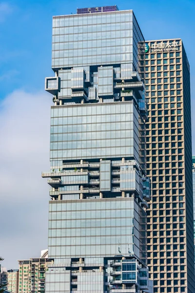 Shenzhen China Enero 2020 Rascacielos Moderno Innovador Distrito Empresarial Shenzhen — Foto de Stock
