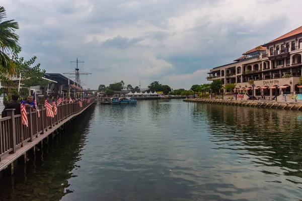 Vue Pittoresque Sur Canal Malacca Malaisie — Photo