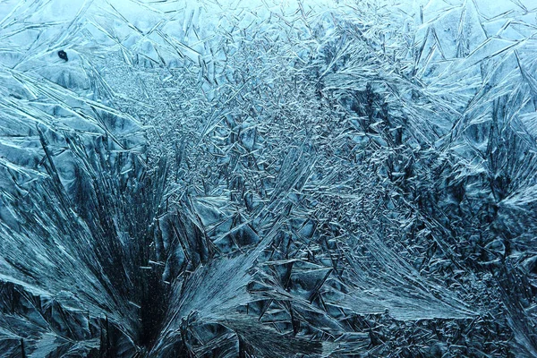 Closeup frosted window.Seelctive focus