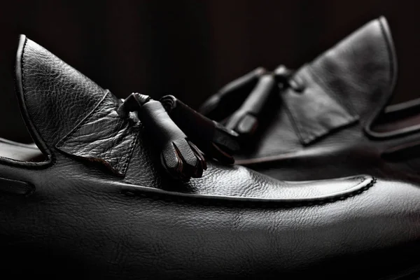 Loafer shoes.closeup.advertising shot.leather shoes.concept Nahaufnahme Schuhe — Stockfoto