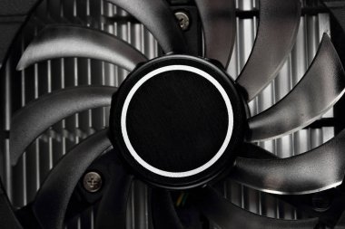 ekran kartı closeup.selective odak daha soğuk. Kavram bilgisayar donanım