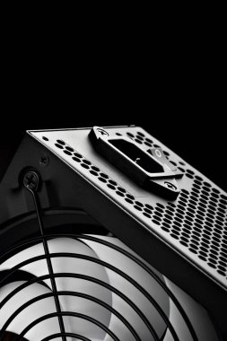 Modern bilgisayar closeup.selective odak güç kaynağı. Kavram bilgisayar donanım