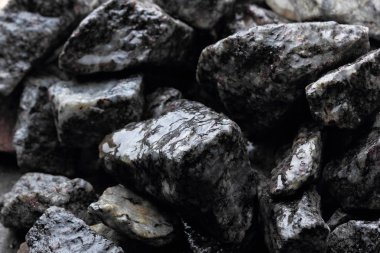 Islak granit çakıl closeup makro