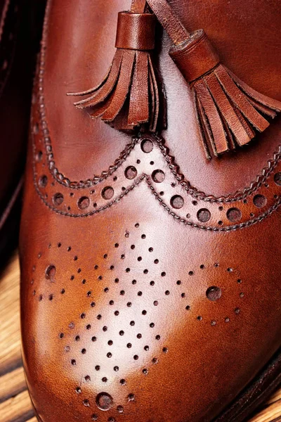 Мода класичний полірований чоловічий коричневий окфорд брати — стокове фото