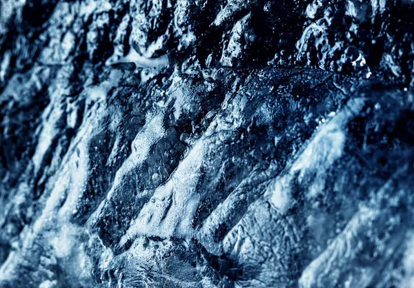 Frostat stone.ice konsistens. Gamla is närbild shot.nature texturer — Stockfoto