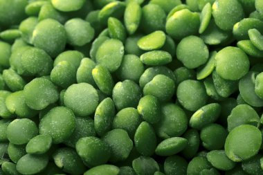 Yeşil mercimek yakın çekim. Doku. Seçici odak. Yeşil mercimek dokusuna