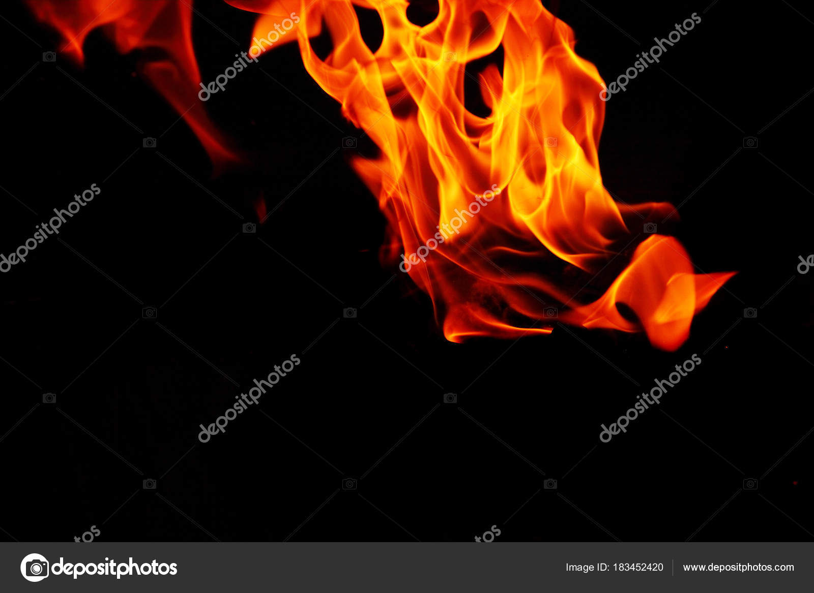 Fire flames on black background.Abstract fire.Abstract background
