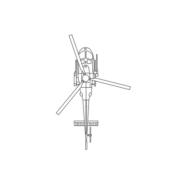  Helikopter görünümü yukarıdaki. Helikopter Eurocopter vektör